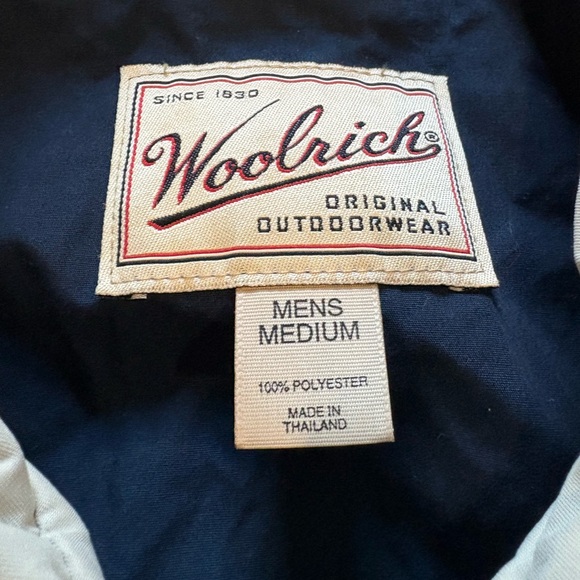 Woolrich Men's Vintage British Tan Windbreaker Jacket With Ear Warmer Collar - Picture 3 of 13